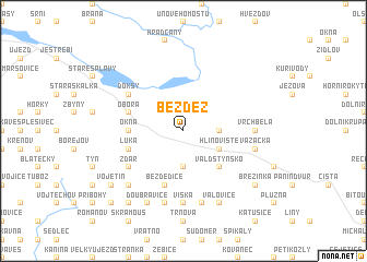map of Bezděz