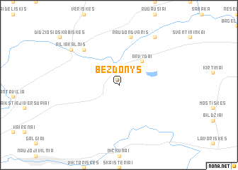 map of Bezdonys