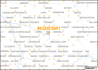 map of Bézencourt