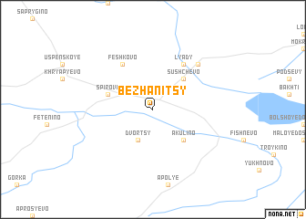 map of Bezhanitsy