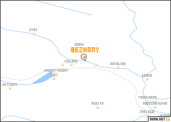 map of Bezhany