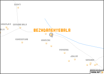 map of Bezhdāneh-ye Bālā