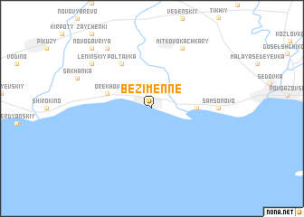 map of Bezimenne