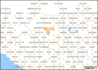 map of Bézin