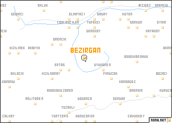 map of Bezirgân