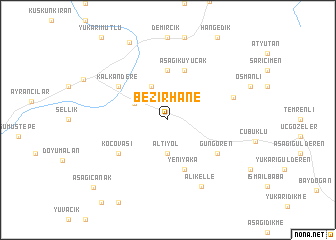 map of Bezirhane