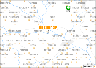 map of Bezměrov