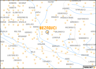 map of Beznovci