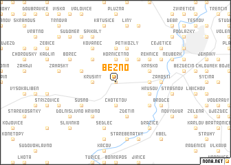 map of Bezno