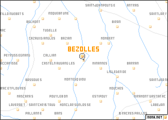 map of Bezolles