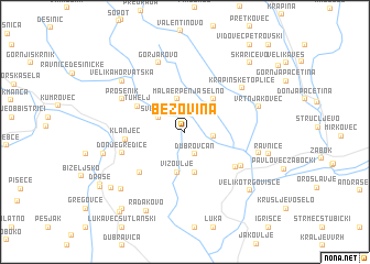 map of Bezovina