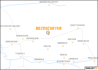 map of Bezrucheyka