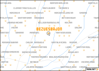 map of Bézues-Bajon