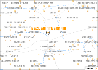 map of Bézu-Saint-Germain