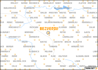 map of Bezvěrov