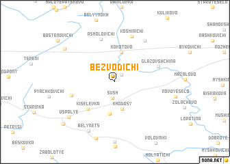 map of Bezvodichi