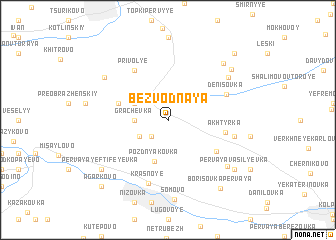 map of Bezvodnaya