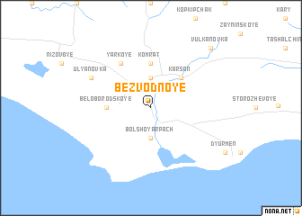 map of Bezvodnoye