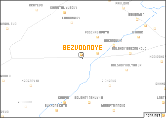 map of Bezvodnoye