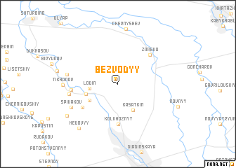 map of Bezvodyy