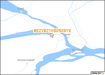 map of Bez”yazykovskoye