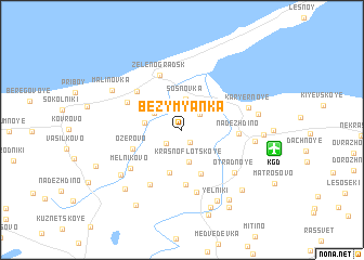 map of Bezymyanka