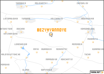 map of Bezymyannoye