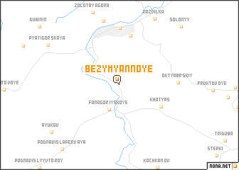 map of Bezymyannoye