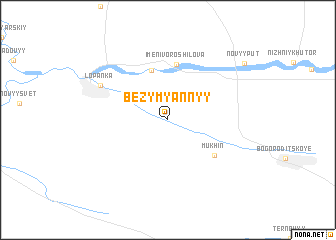 map of Bezymyannyy