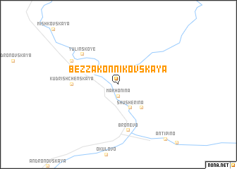 map of Bezzakonnikovskaya