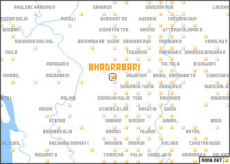 map of Bhadrabāri