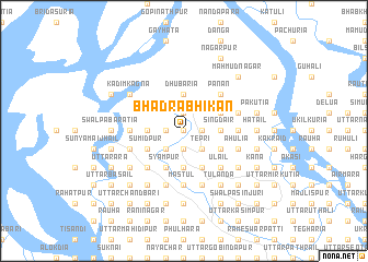 map of Bhādra Bhikan