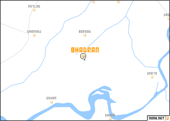 map of Bhādran