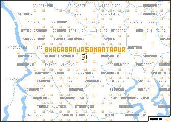 map of Bhagabān Jasomantapur