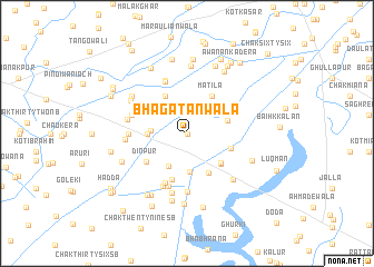 map of Bhāgatānwāla