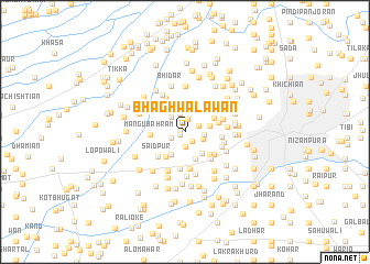 map of Bhāghwāl Awān