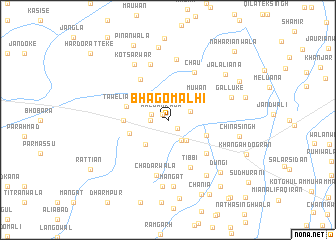 map of Bhāgo Malhi