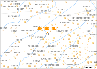 map of Bhagowāla