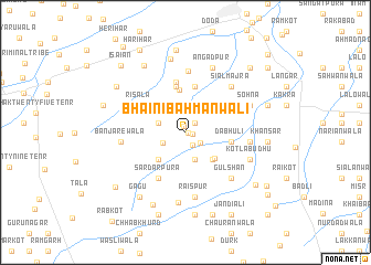 map of Bhaini Bāhmanwāli