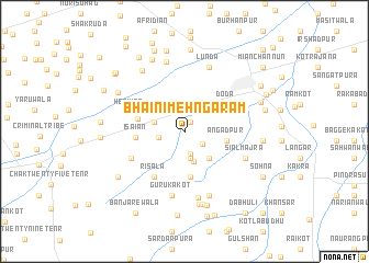 map of Bhaini Mehnga Rām