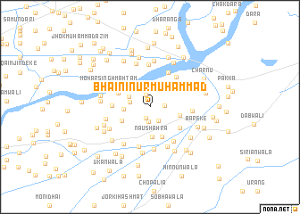map of Bhaini Nūr Muhammad