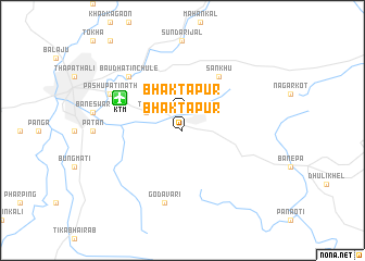 map of Bhaktapur