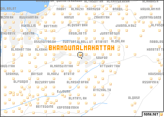 map of Bḩamdūn al Maḩaţţah