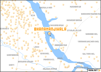 map of Bhāna Manjīwāla