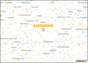 map of Bhandānwāl