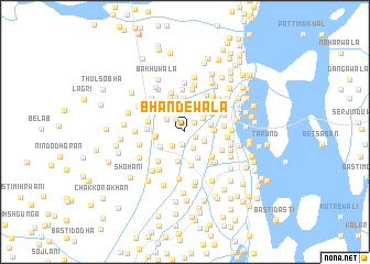 map of Bhāndewāla