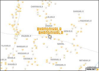 map of Bhandnīwāla