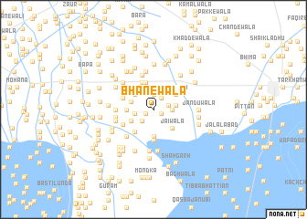 map of Bhānewāla