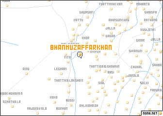 map of Bhān Muzaffar Khān