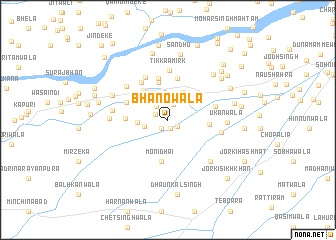 map of Bhānowāla